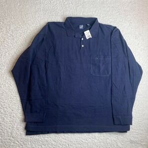 NWT Vintage‎ gap men's blue long sleeve collared shirt 90s preppy pocket xl